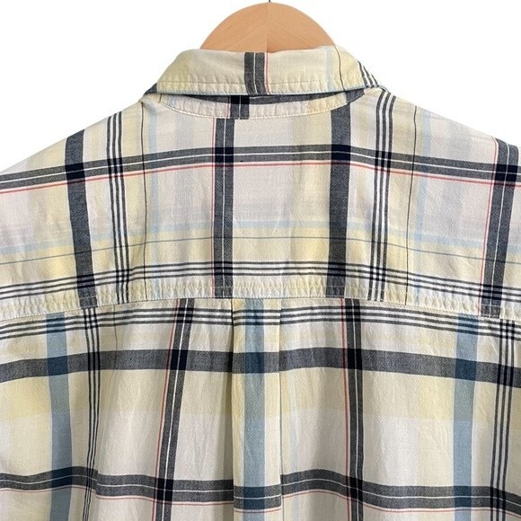 Woolrich Shirt Men's Size Small Yellow Plaid Short Sleeve Button Front Casual - Picture 5 of 9